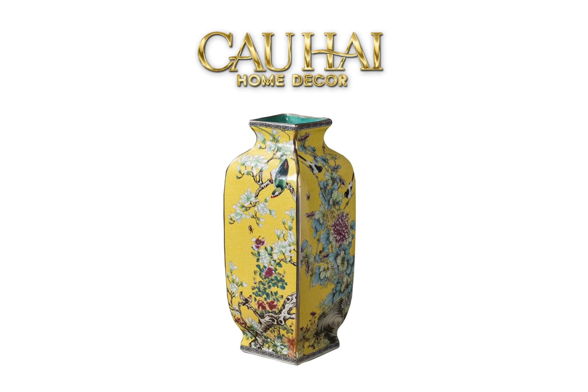 Tết Couture - Bình Hoa Đại Mẫu Đơn Minh Hoàng H42-CẬU HAI HOME DECOR