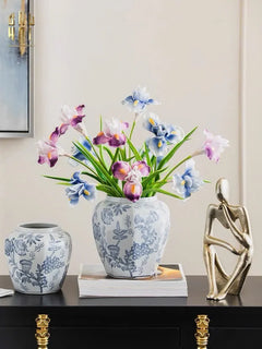 "Tết" Couture - Bình Hoa Sứ Tráng Men Indochine Flora-CẬU HAI HOME DECOR
