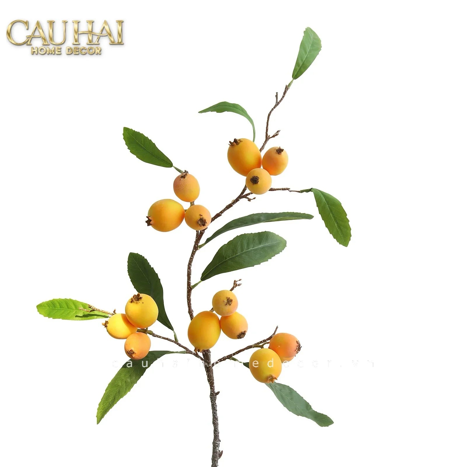 Tết Couture - Cành Hồng Bì 105CM-Hoa Lụa-CẬU HAI HOME DECOR