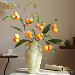Tết Couture - Cành Hồng Bì 105CM-Hoa Lụa-CẬU HAI HOME DECOR