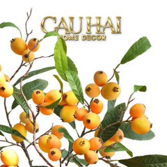 Tết Couture - Cành Hồng Bì 105CM-Hoa Lụa-CẬU HAI HOME DECOR