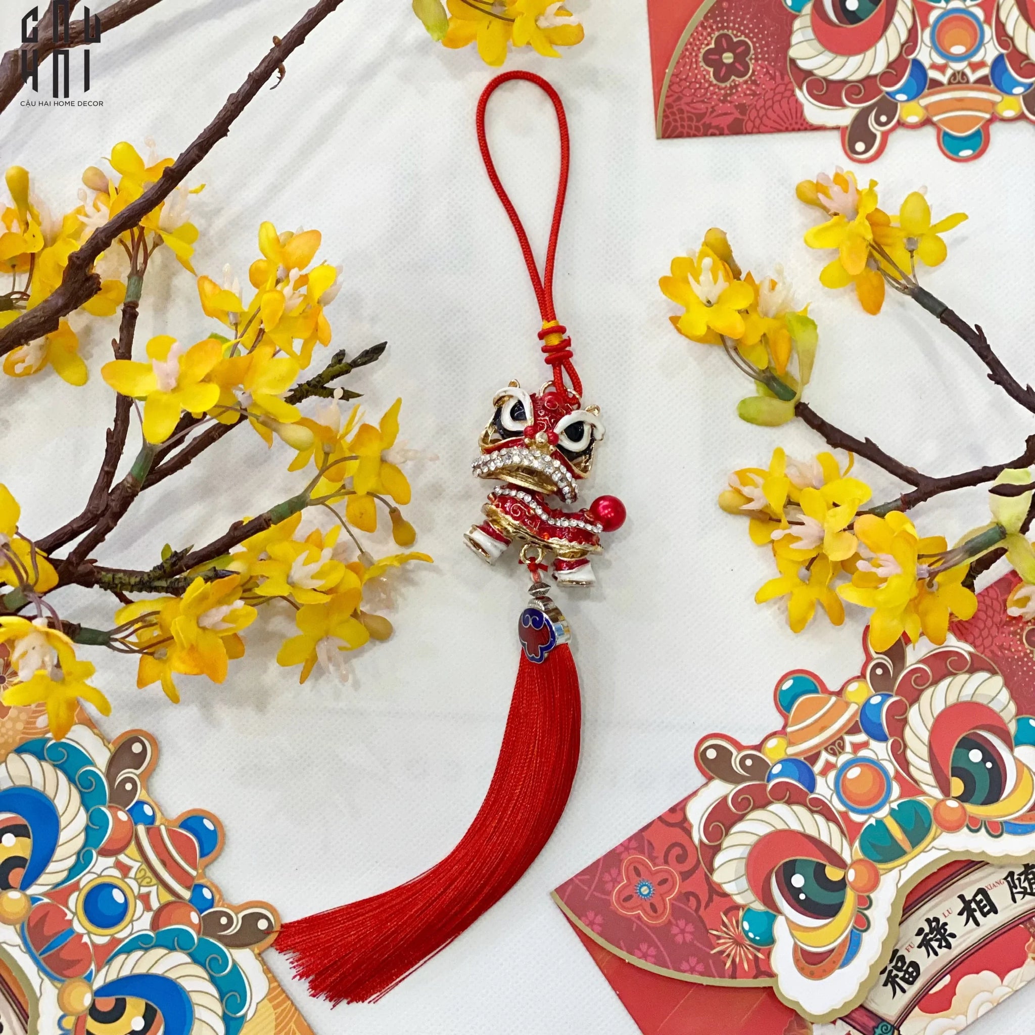 Tết Couture - Dây Treo Kim Lân Đỏ-Trang Trí Tết-CẬU HAI HOME DECOR