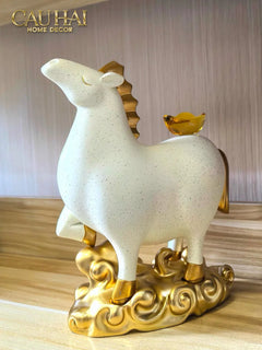 Tết Couture - Gift Set Tượng Ngựa Bạch Mã Kim Nguyên Bảo 2026-TƯỢNG TRANG TRÍ-CẬU HAI HOME DECOR