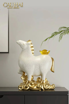 Tết Couture - Gift Set Tượng Ngựa Bạch Mã Kim Nguyên Bảo 2026-TƯỢNG TRANG TRÍ-CẬU HAI HOME DECOR