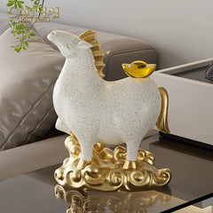 Tết Couture - Gift Set Tượng Ngựa Bạch Mã Kim Nguyên Bảo 2026-TƯỢNG TRANG TRÍ-CẬU HAI HOME DECOR