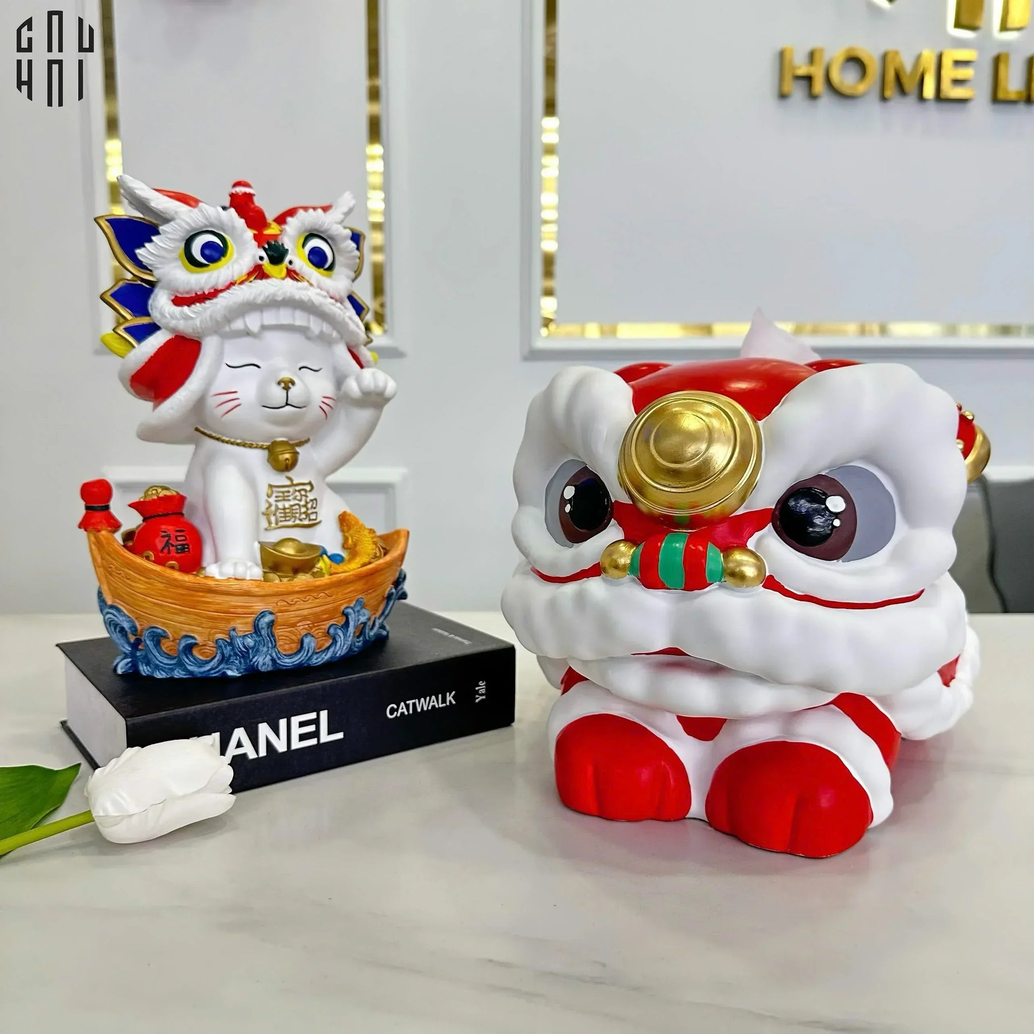 Tết Couture - Hộp Khăn Giấy Kỳ Lân Khai Niên-HỘP KHĂN GIẤY-CẬU HAI HOME DECOR