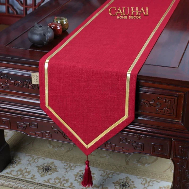 Tết Couture – Khăn Trải Bàn Hỷ Ngọc Phú Quý Table Runner 33x400-KHĂN TRẢI BÀN-CẬU HAI HOME DECOR