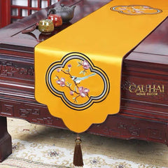 Tết Couture – Khăn Trải Bàn Kim Tú Hoa Khai | Table Runner 33x400-KHĂN TRẢI BÀN-CẬU HAI HOME DECOR