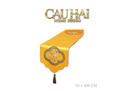 Tết Couture – Khăn Trải Bàn Kim Tú Hoa Khai | Table Runner 33x400-KHĂN TRẢI BÀN-CẬU HAI HOME DECOR