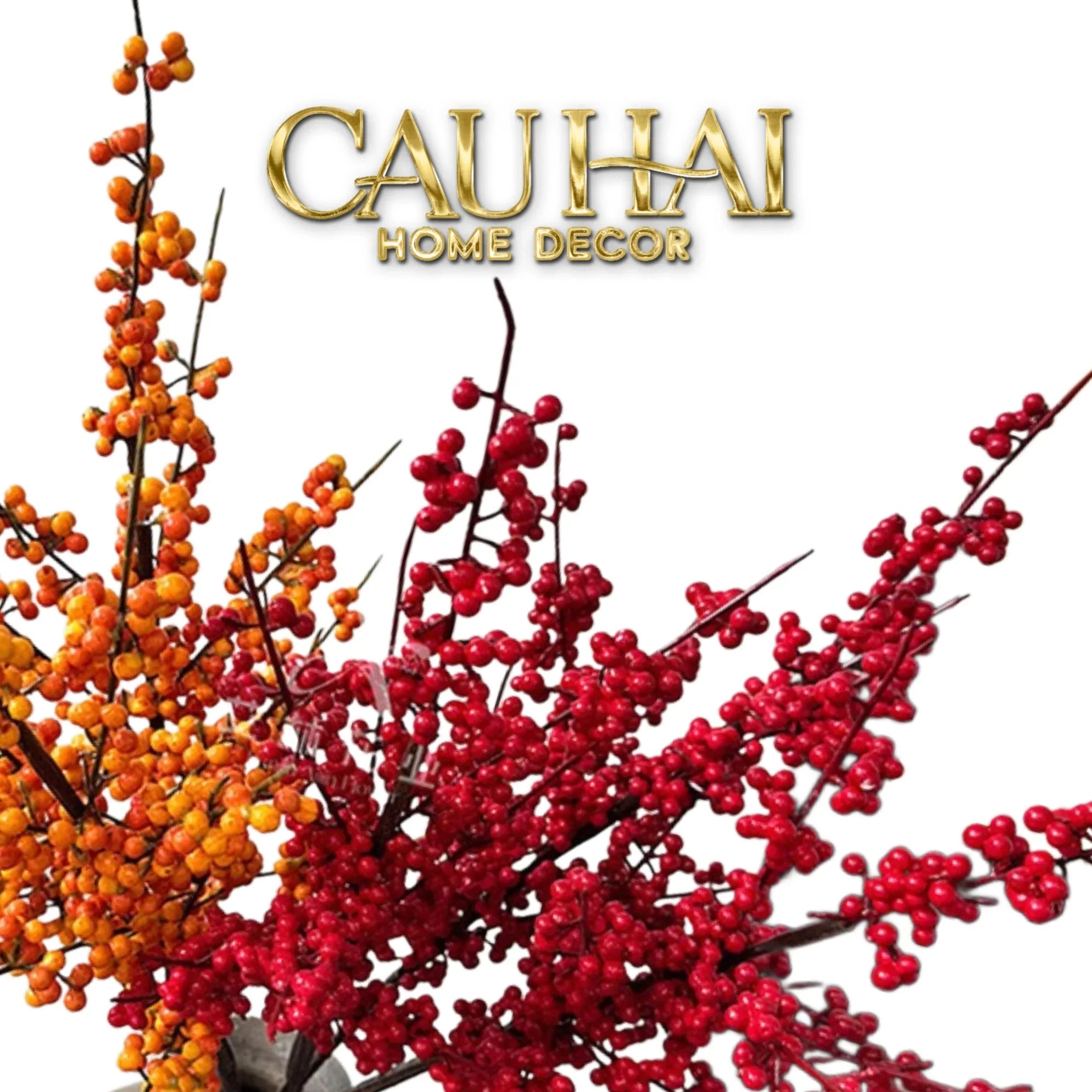 Tết Couture - Set 2 Cành Đào Đông Cát Hỷ – Silk Floral Branches-Hoa Lụa-CẬU HAI HOME DECOR