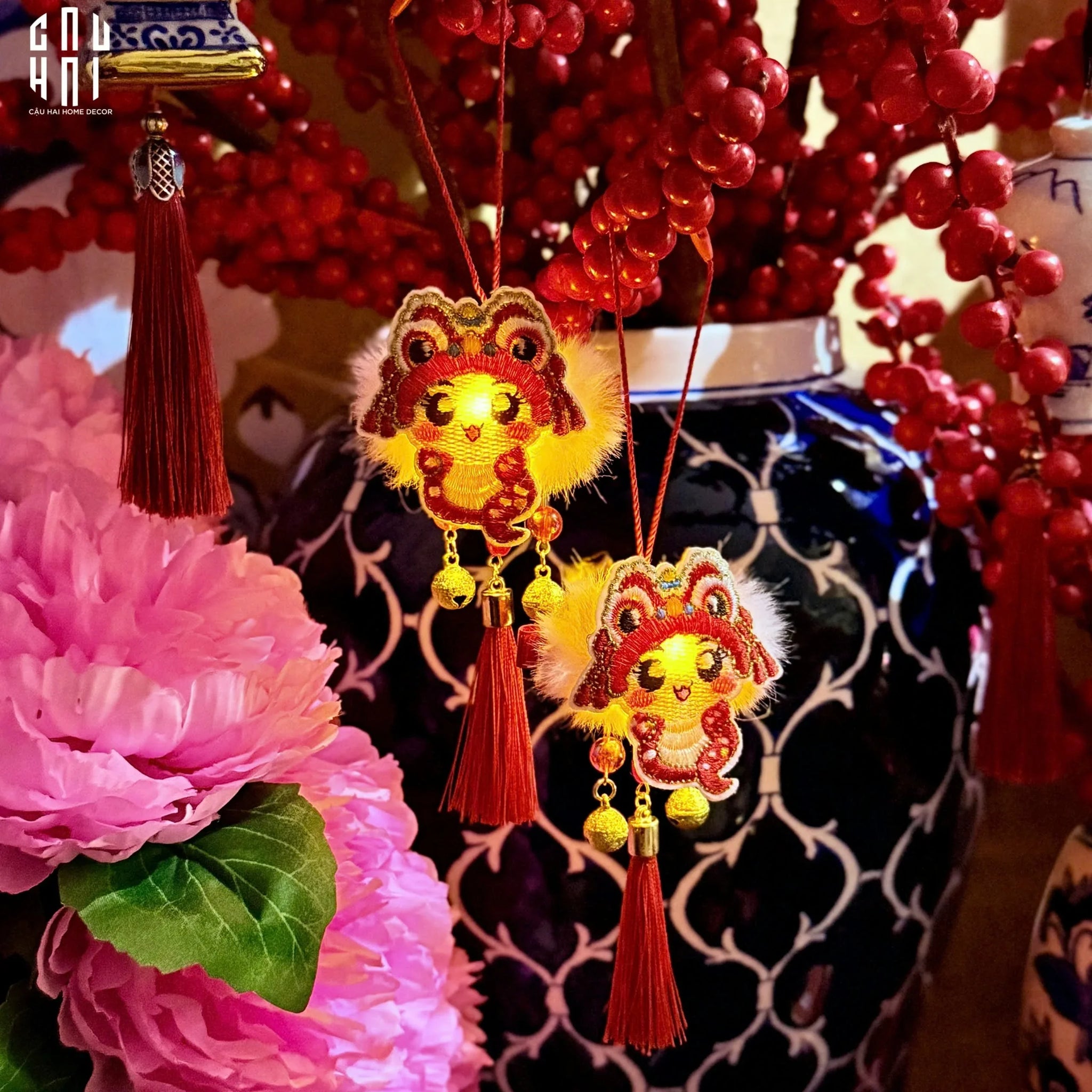 Tết Couture - Set 2 Dây Treo Ất Tỵ Thịnh Vượng-Trang Trí Tết-CẬU HAI HOME DECOR