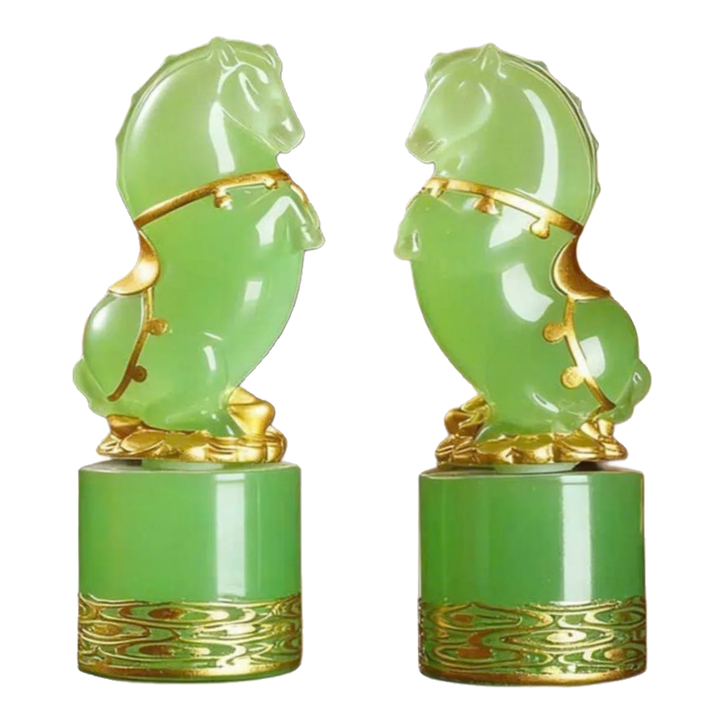 Tết Couture - Set 2 Tượng Lục Bảo Kim Mã 12.5cm Gift Box