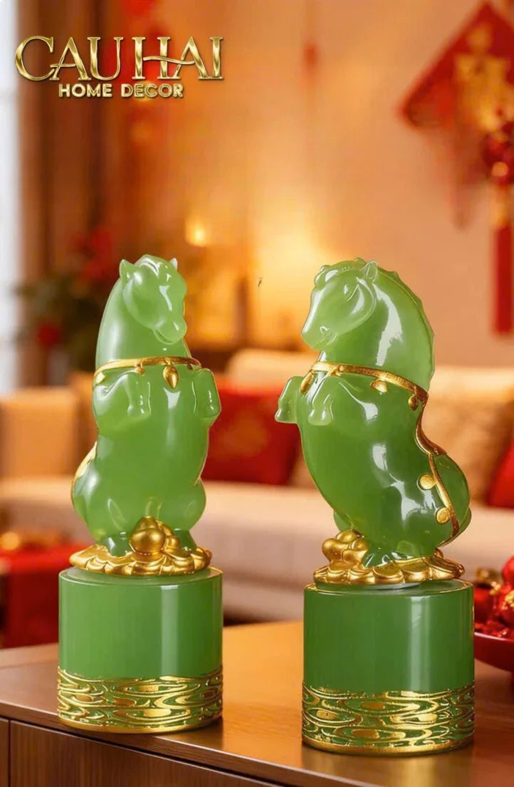 Tết Couture - Set 2 Tượng Lục Bảo Kim Mã 12.5cm Gift Box-TƯỢNG TRANG TRÍ-CẬU HAI HOME DECOR