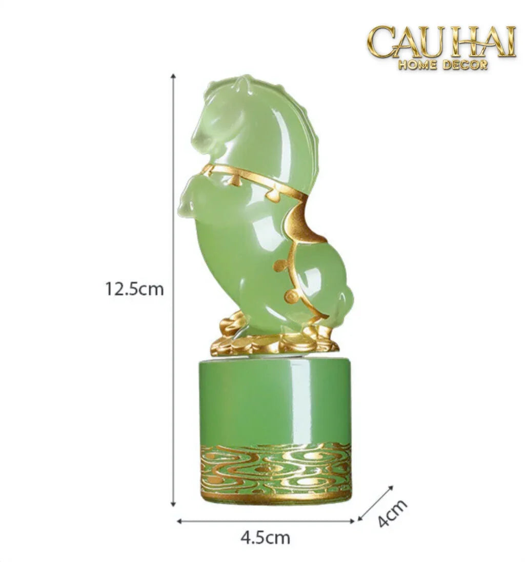 Tết Couture - Set 2 Tượng Lục Bảo Kim Mã 12.5cm Gift Box-TƯỢNG TRANG TRÍ-CẬU HAI HOME DECOR