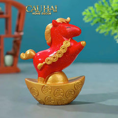 Tết Couture - Set 4 Tượng Ngựa Tứ Hỷ Silhouette du Bonheur Cheval-TƯỢNG TRANG TRÍ-CẬU HAI HOME DECOR
