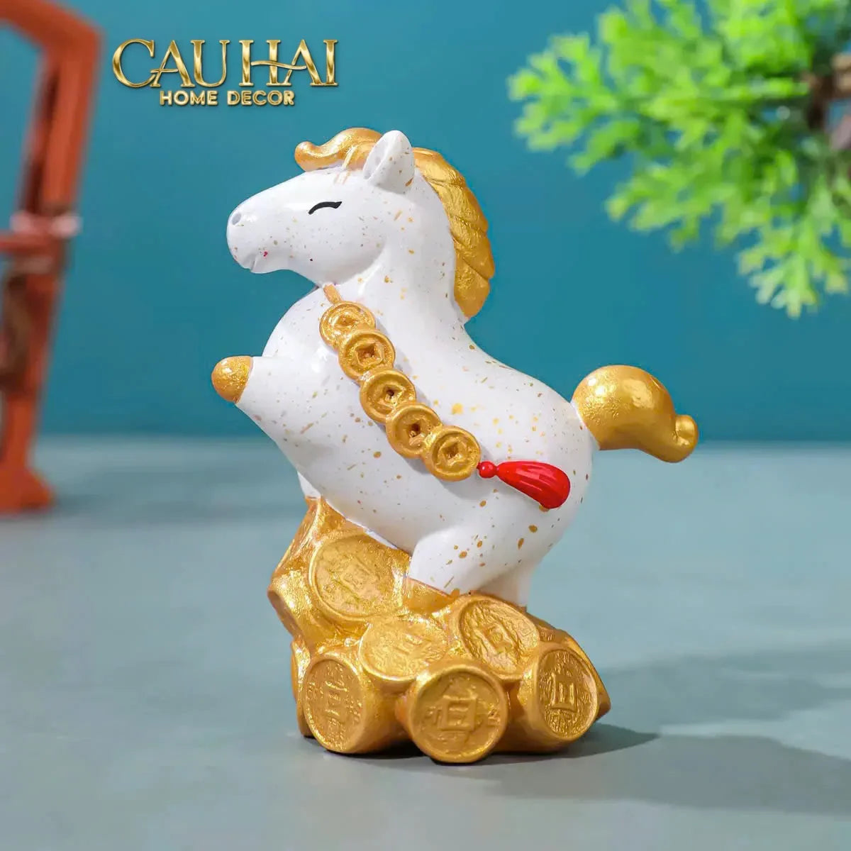 Tết Couture - Set 4 Tượng Ngựa Tứ Hỷ Silhouette du Bonheur Cheval-TƯỢNG TRANG TRÍ-CẬU HAI HOME DECOR