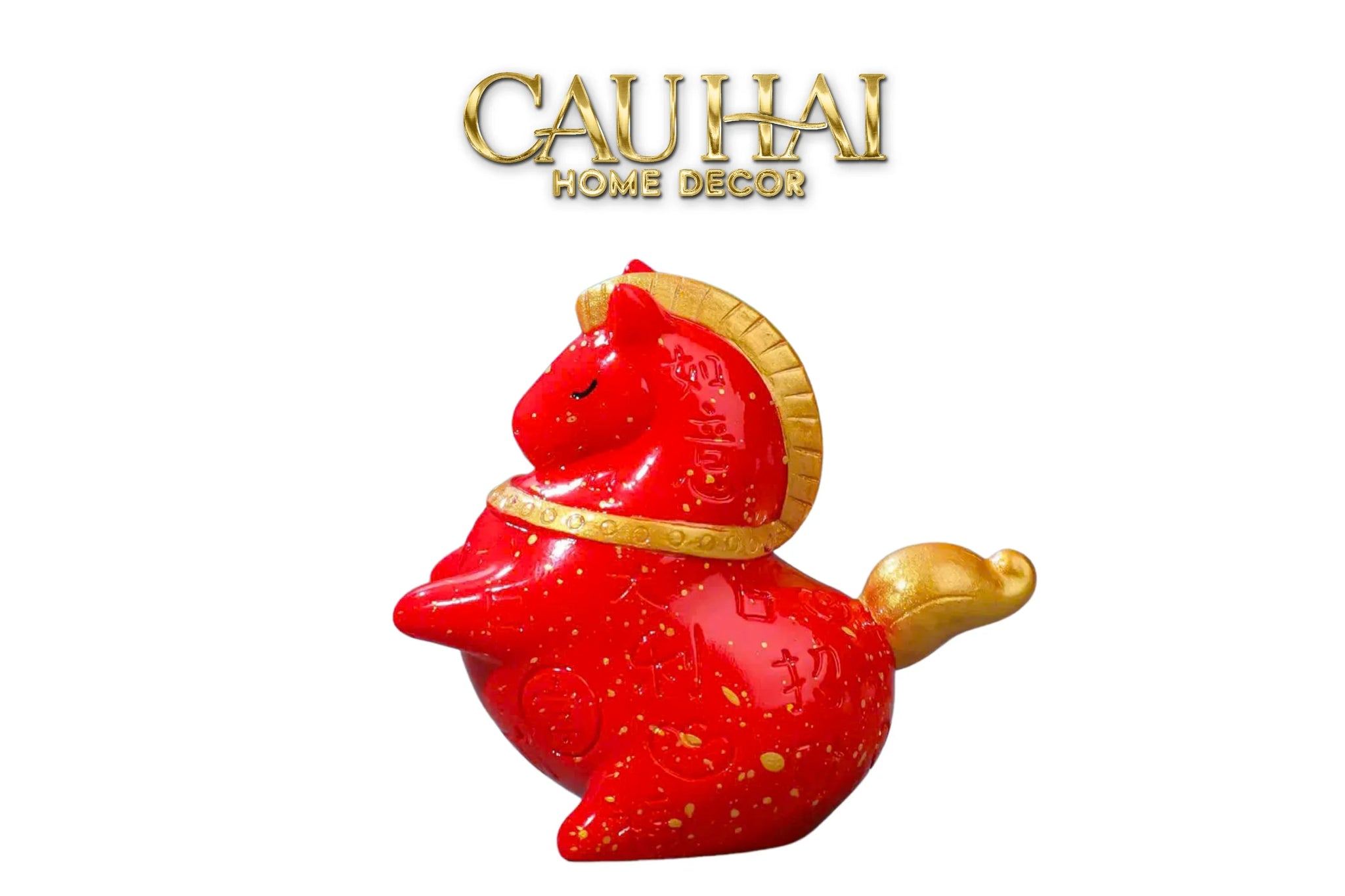 Tết Couture - Set 4 Tượng Ngựa Tứ Hỷ Silhouette du Bonheur Cheval-TƯỢNG TRANG TRÍ-CẬU HAI HOME DECOR