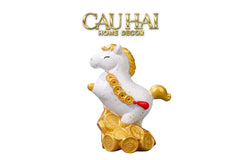 Tết Couture - Set 4 Tượng Ngựa Tứ Hỷ Silhouette du Bonheur Cheval-TƯỢNG TRANG TRÍ-CẬU HAI HOME DECOR