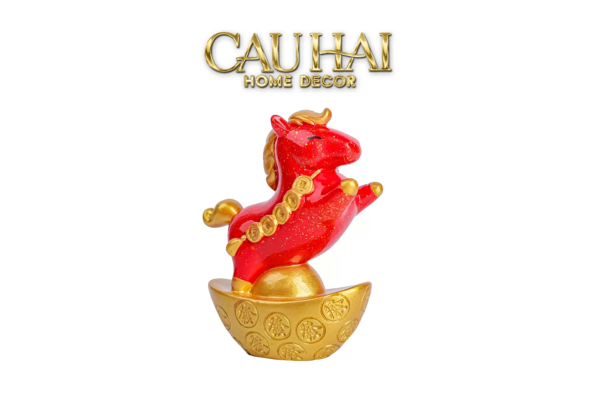 Tết Couture - Set 4 Tượng Ngựa Tứ Hỷ Silhouette du Bonheur Cheval-TƯỢNG TRANG TRÍ-CẬU HAI HOME DECOR