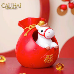 Tết Couture - Set 4 Tượng Ngựa Tứ Hỷ Silhouette du Bonheur Cheval-TƯỢNG TRANG TRÍ-CẬU HAI HOME DECOR