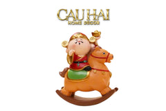 Tết Couture - Set Tượng Thần Tài Mã Đáo Song Hỷ-TƯỢNG TRANG TRÍ-CẬU HAI HOME DECOR