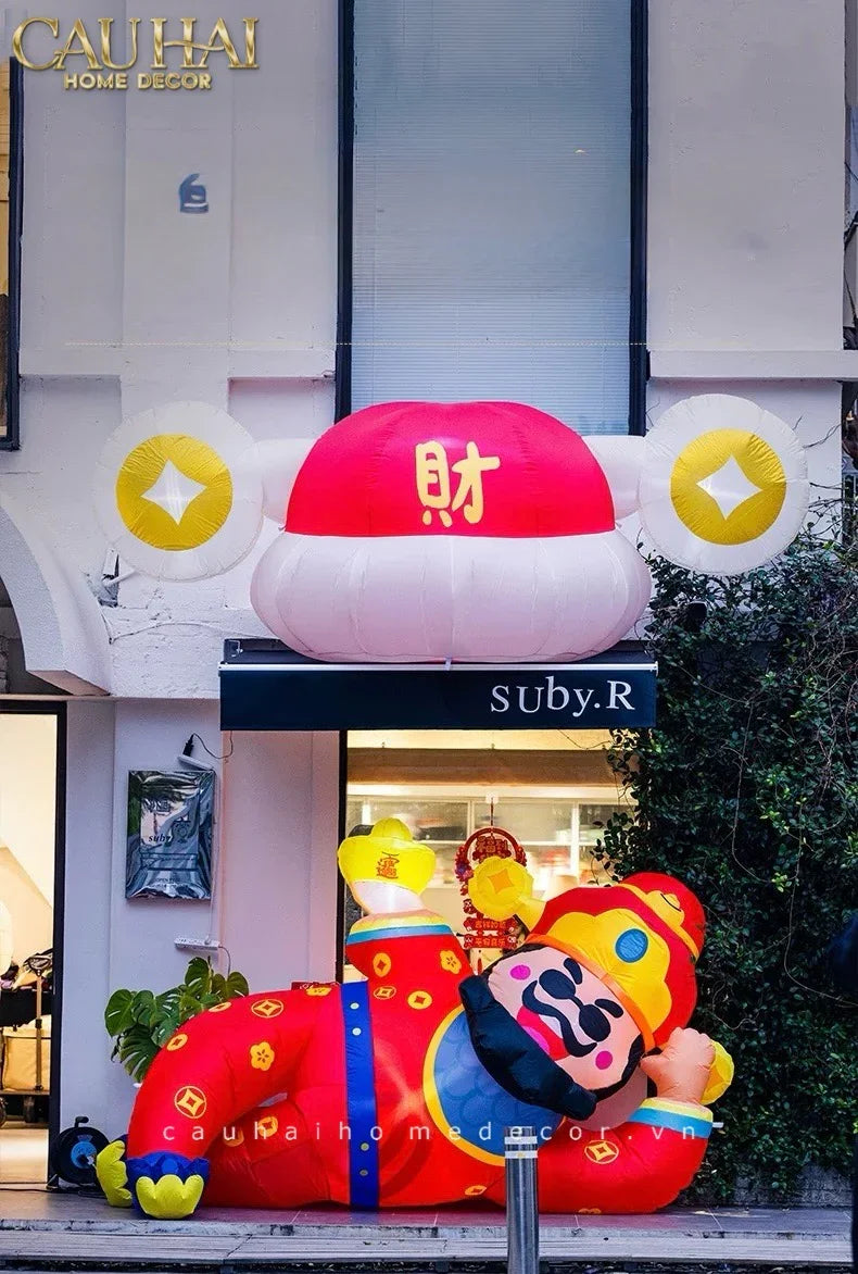 Tết Couture - Thần Tài Bơm Hơi Inflatable God of Wealth D300-NỘI THẤT-CẬU HAI HOME DECOR