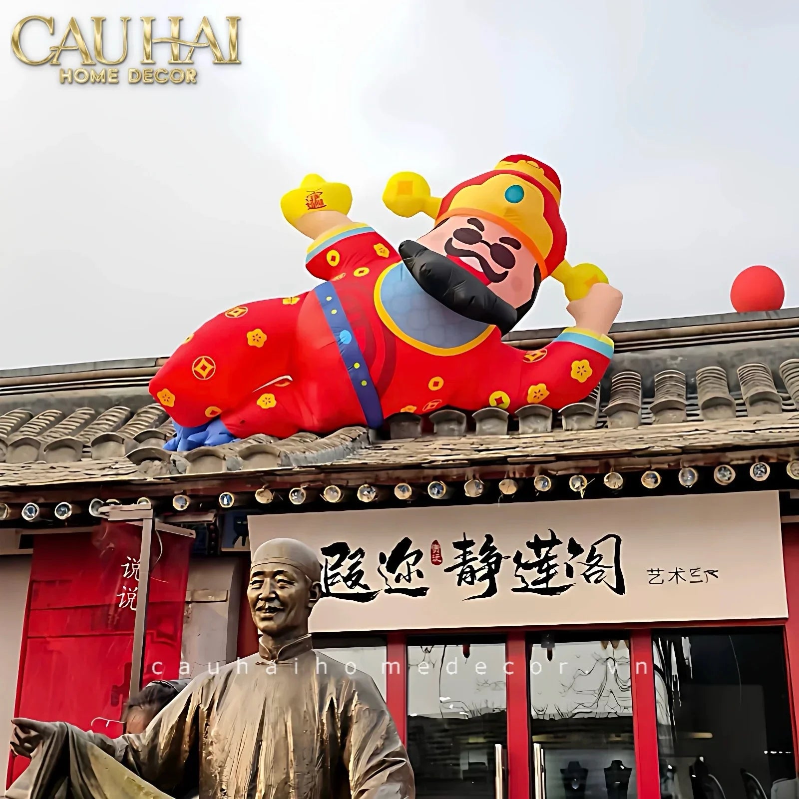 Tết Couture - Thần Tài Bơm Hơi Inflatable God of Wealth D300-NỘI THẤT-CẬU HAI HOME DECOR