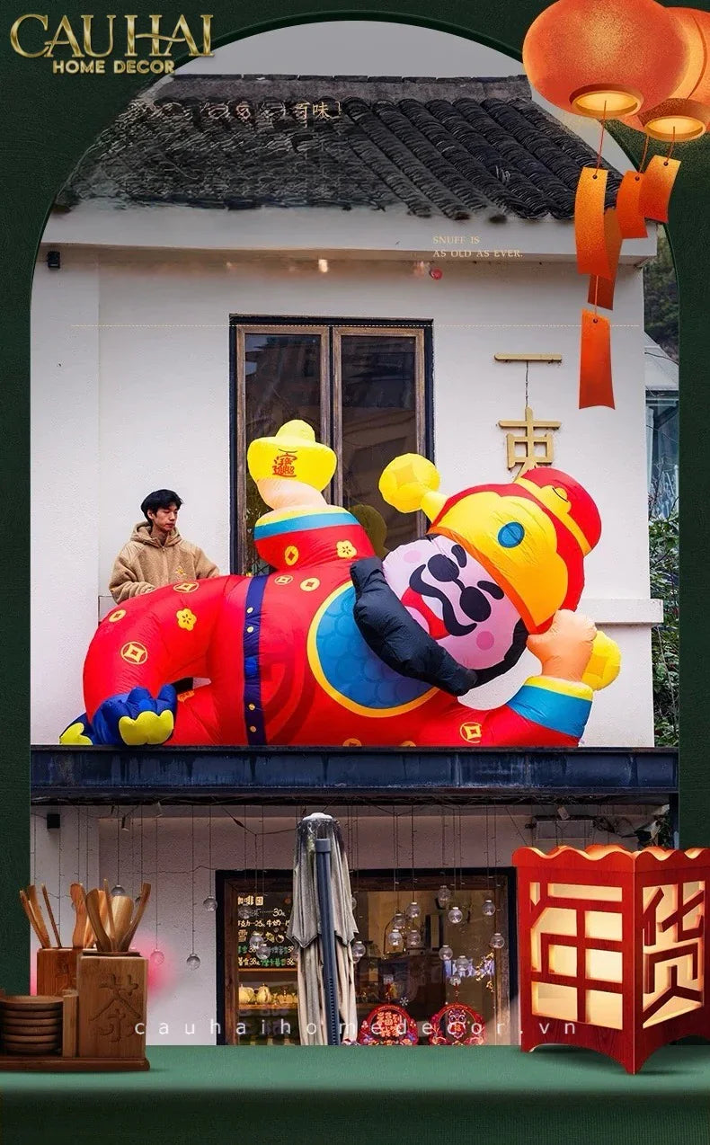 Tết Couture - Thần Tài Bơm Hơi Inflatable God of Wealth D300-NỘI THẤT-CẬU HAI HOME DECOR