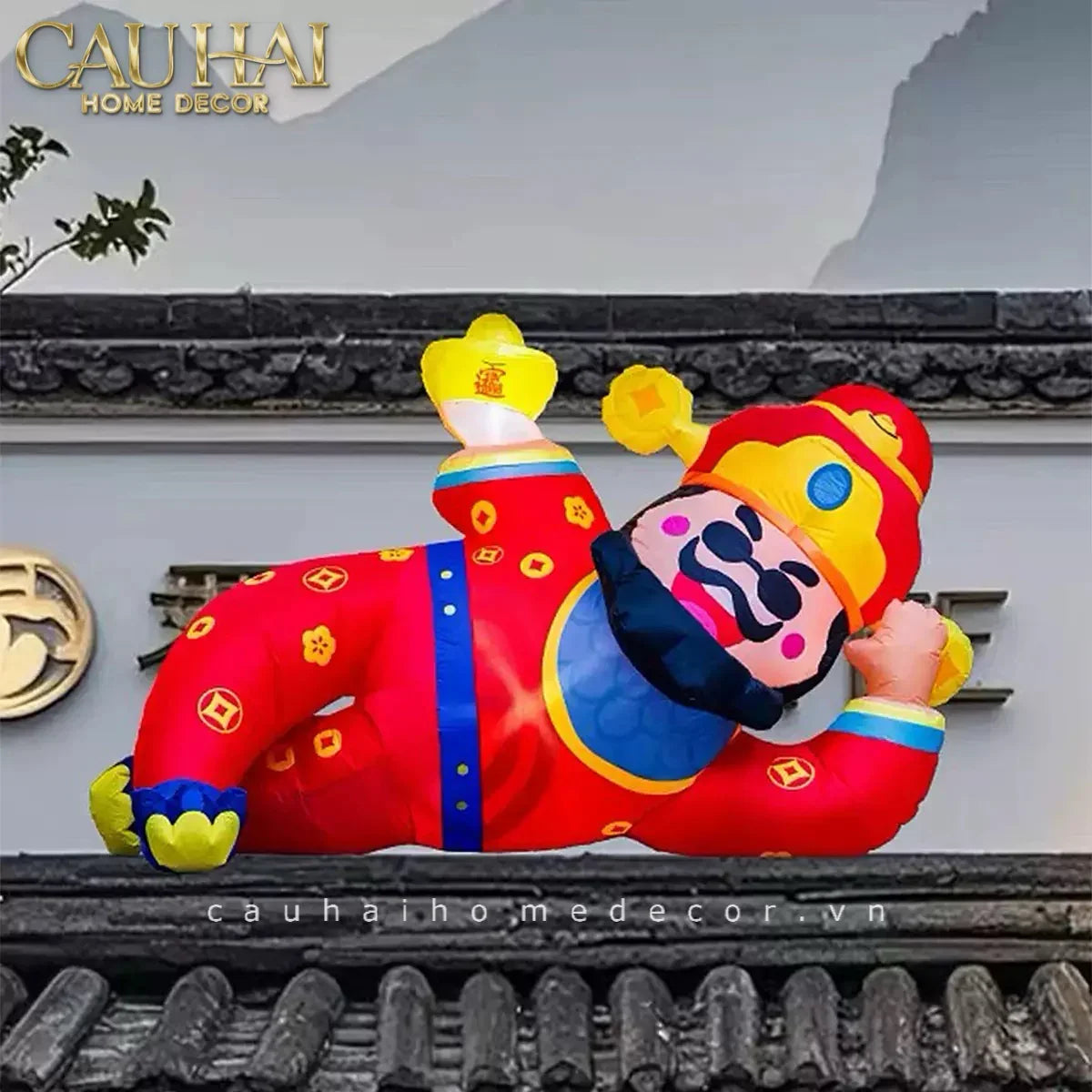 Tết Couture - Thần Tài Bơm Hơi Inflatable God of Wealth D300-NỘI THẤT-CẬU HAI HOME DECOR
