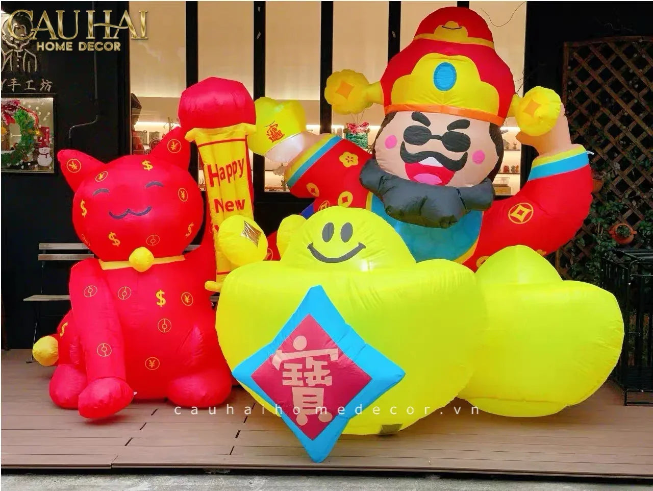 Tết Couture - Thần Tài Bơm Hơi Inflatable God of Wealth D300-NỘI THẤT-CẬU HAI HOME DECOR