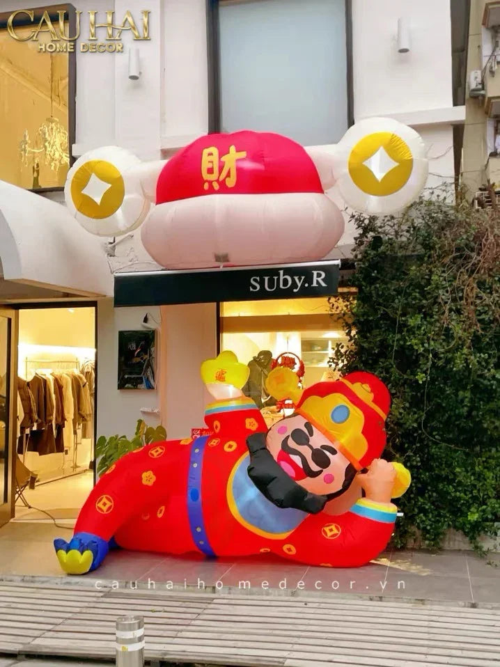 Tết Couture - Thần Tài Bơm Hơi Inflatable God of Wealth D300-NỘI THẤT-CẬU HAI HOME DECOR