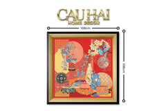 Tết Couture - Tranh Canvas Uv Gen5 Flora De Fortune Heritage Bloom 108x108-CẬU HAI HOME DECOR