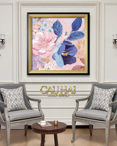 Tết Couture - Tranh Canvas Uv Gen5 Flora De Fortune Serene Elegance 108x108-CẬU HAI HOME DECOR