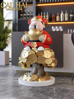 Tết Couture - Tượng Đại Thần Tài Kim Nguyên Bảo H76-CẬU HAI HOME DECOR