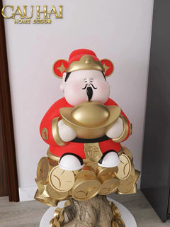 Tết Couture - Tượng Đại Thần Tài Kim Nguyên Bảo H76-CẬU HAI HOME DECOR