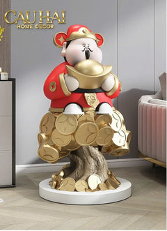 Tết Couture - Tượng Đại Thần Tài Kim Nguyên Bảo H76-CẬU HAI HOME DECOR