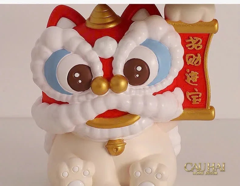 Tết Couture - Tượng Kim Lân Phúc Mãn Đường Guardian Lion Key Figurines-TƯỢNG TRANG TRÍ-CẬU HAI HOME DECOR