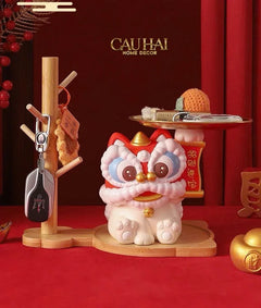 Tết Couture - Tượng Kim Lân Phúc Mãn Đường Guardian Lion Key Figurines-TƯỢNG TRANG TRÍ-CẬU HAI HOME DECOR