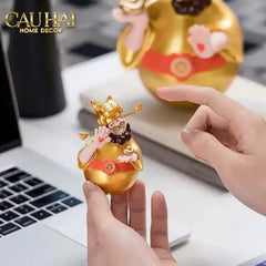 Tết Couture - Tượng Kim Thần Tài Hí Lộc-TƯỢNG TRANG TRÍ-CẬU HAI HOME DECOR