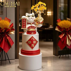 Tết Couture - Tượng Mèo Đại Cát Lợi Cây Phú Quý 84Cm-CẬU HAI HOME DECOR