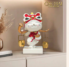 Tết Couture - Tượng Mèo May Mắn Kim Lân Vượng Tài-CẬU HAI HOME DECOR