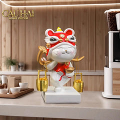 Tết Couture - Tượng Mèo May Mắn Kim Lân Vượng Tài-CẬU HAI HOME DECOR