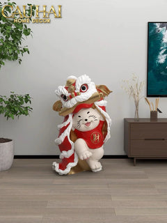 Tết Couture - Tượng Mèo Tam Kim Lân H75-TƯỢNG TRANG TRÍ-CẬU HAI HOME DECOR