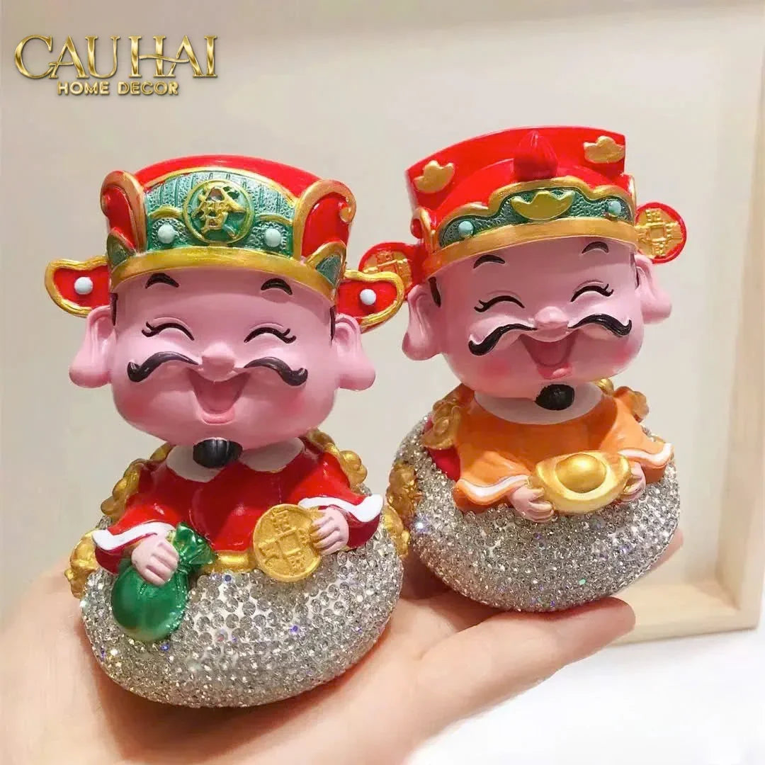 Tết Couture - Tượng Thần Tài Diamond Bling Bling Nguyên Bảo - Phúc Lộc-TƯỢNG TRANG TRÍ-CẬU HAI HOME DECOR
