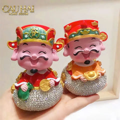 Tết Couture - Tượng Thần Tài Diamond Bling Bling Nguyên Bảo - Phúc Lộc-TƯỢNG TRANG TRÍ-CẬU HAI HOME DECOR