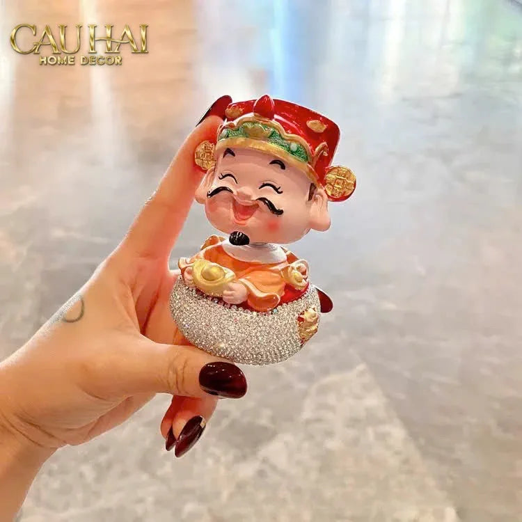 Tết Couture - Tượng Thần Tài Diamond Bling Bling Nguyên Bảo - Phúc Lộc-TƯỢNG TRANG TRÍ-CẬU HAI HOME DECOR