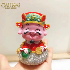 Tết Couture - Tượng Thần Tài Diamond Bling Bling Nguyên Bảo - Phúc Lộc-TƯỢNG TRANG TRÍ-CẬU HAI HOME DECOR