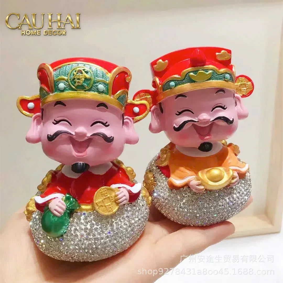 Tết Couture - Tượng Thần Tài Diamond Bling Bling Nguyên Bảo - Phúc Lộc-TƯỢNG TRANG TRÍ-CẬU HAI HOME DECOR