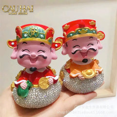 Tết Couture - Tượng Thần Tài Diamond Bling Bling Nguyên Bảo - Phúc Lộc-TƯỢNG TRANG TRÍ-CẬU HAI HOME DECOR