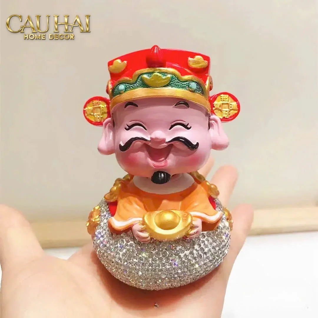 Tết Couture - Tượng Thần Tài Diamond Bling Bling Nguyên Bảo - Phúc Lộc-TƯỢNG TRANG TRÍ-CẬU HAI HOME DECOR